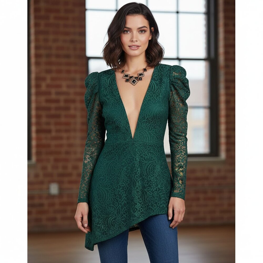 BELLEVUE THE LABEL Charlotte Mini Dress	Forrest Green